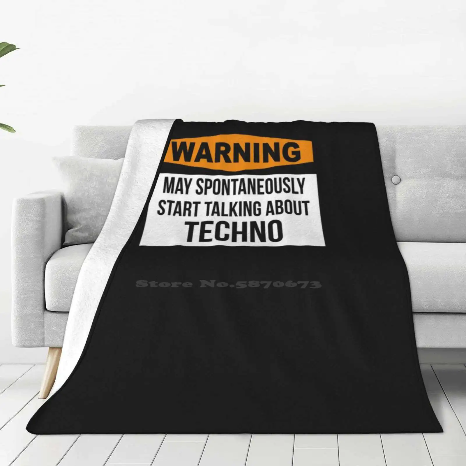 Techno Soft Warm Throw Blanket Clubbing Party Rave Berlin Chicago Detroit Electronic Music Synthesizer Music Producer Funny