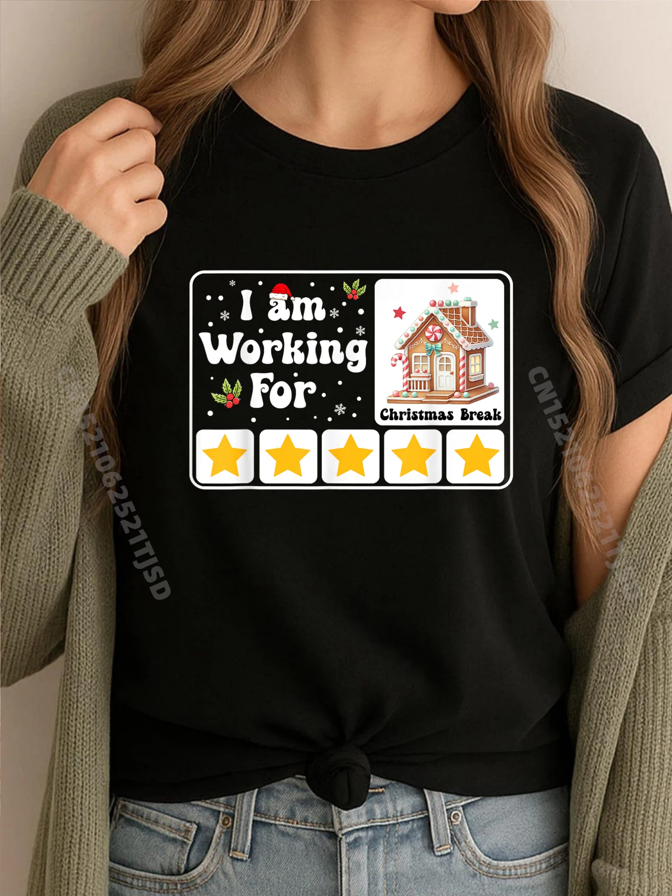 

Я работа на Рождество, побег учителю, Рождественская футболка с рисунком, уличная одежда для женщин, День влюбленных