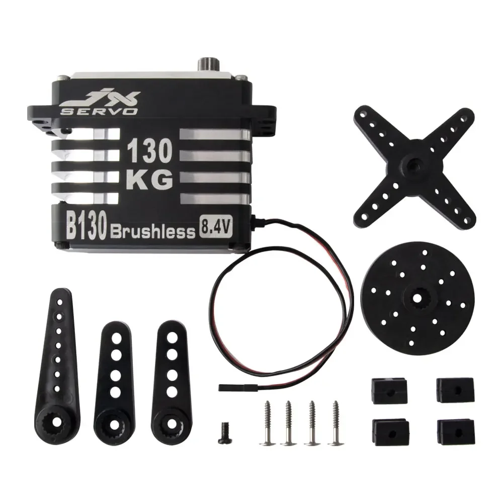 JX B130 130kg Brushless Servo Super Large Torque Full CNC Metal Gear Standard Digital Servo for 1/5 RC Car Robot