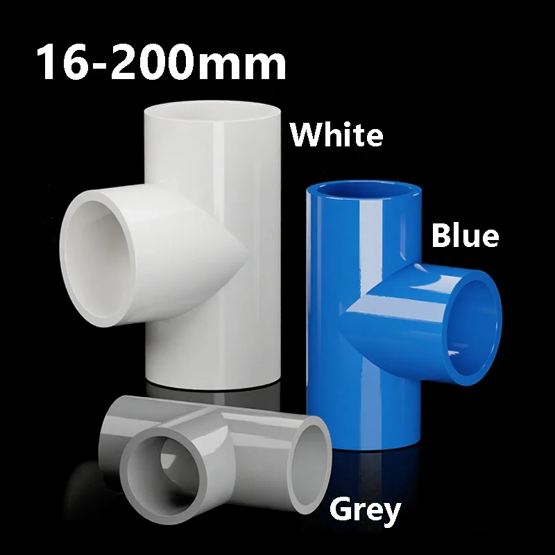 

16-200 мм соединитель для труб из ПВХ, тройники, адаптер для водопроводной трубы для орошения сада, фитинги для водопроводных труб, адаптер для аквариума