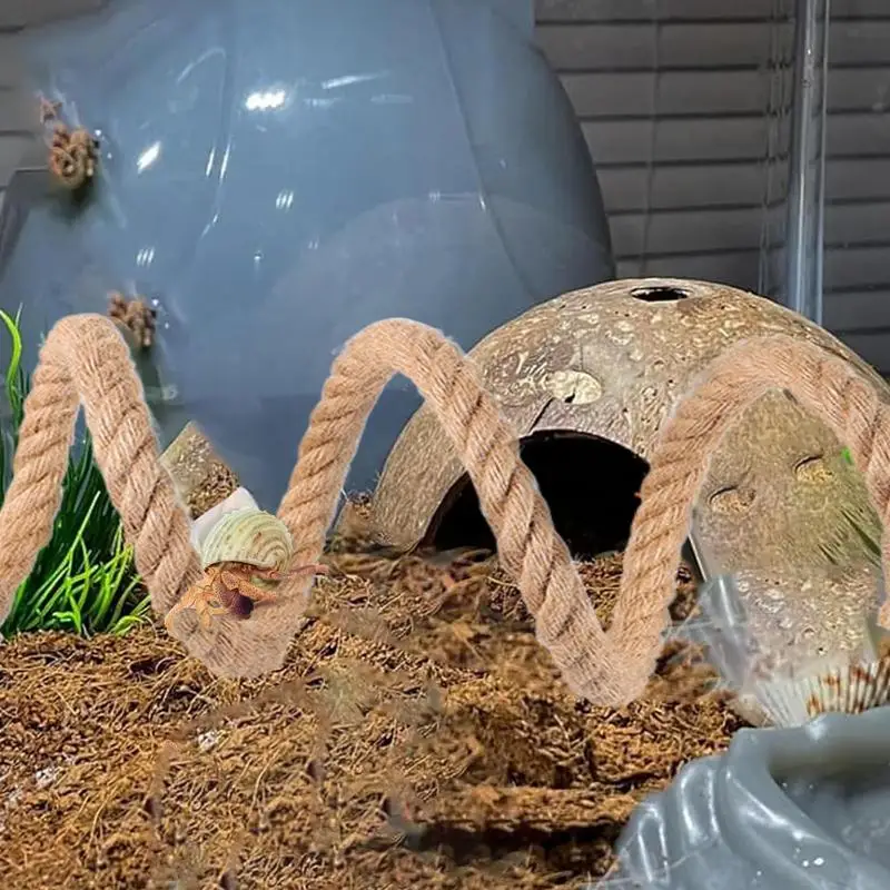 

Hermit Crab Toy Snake Crab Climbing Rope ladder Geckos exercise jumping toy Habitat Decor Reptile Tank Terrarium Accessories