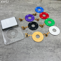 Clear Transparent Plastic Front Housing  Case Multiple Color ClickWheel Center Button for iPod 6th 7th Classic 80GB 120GB 160GB