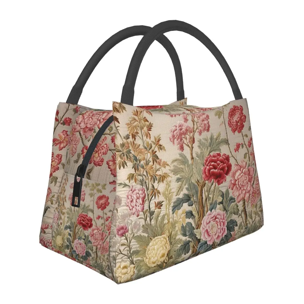 

Rococo Style Luxury Floral Insulated Lunch Bag for School Picnic Storage Food Boxes Container Cooler Thermal Lunch Box Tote