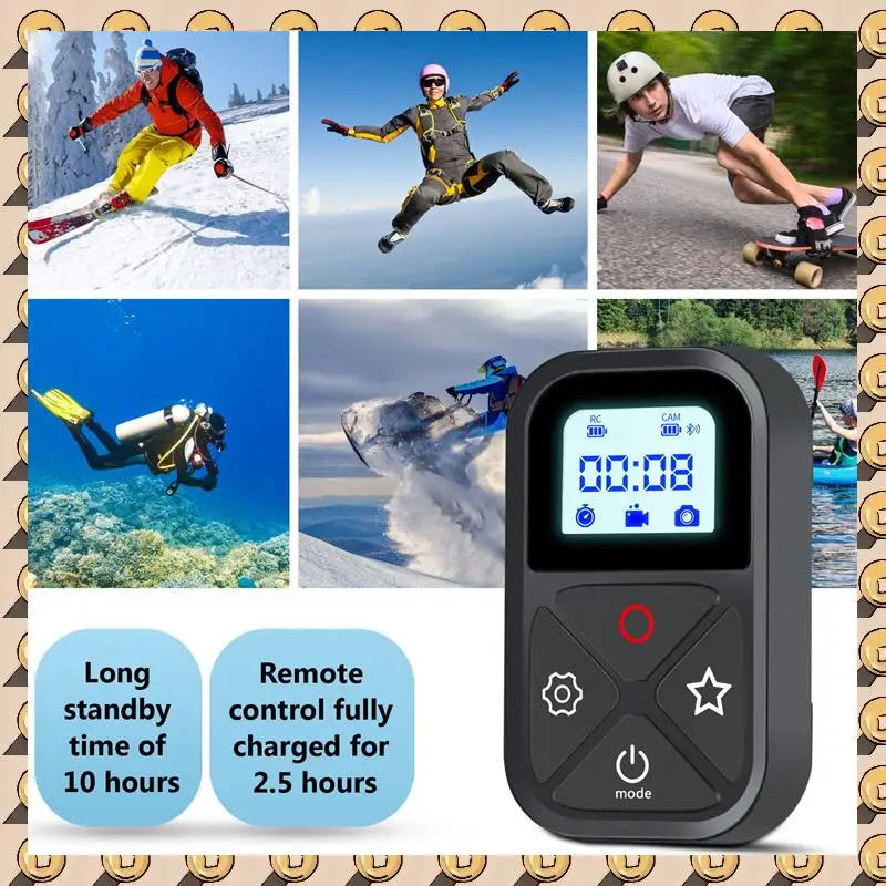 A003 Пульт дистанционного управления для Gopro Hero 10 9 8 Max с креплением на палку и запястьем Bluetooth-совместимый интеллектуальный пульт дистанционного управления для Gopro 10