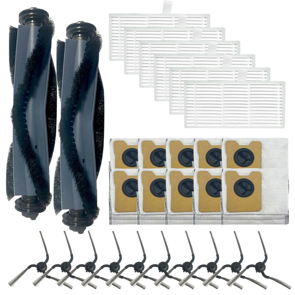 

1 Set Main Brush+4*Filter+4*Dust Bag+4*Side Brush For Eufy Robot Vacuum Cleaner Parts C10 With Self Empty Station Replacement