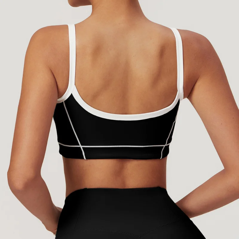 Women's Sexy Tight Fitting Sports Yoga Bra Big U-shaped Beautiful Back Wear Fitness Tops Inside and Outside Camisole 2024 New