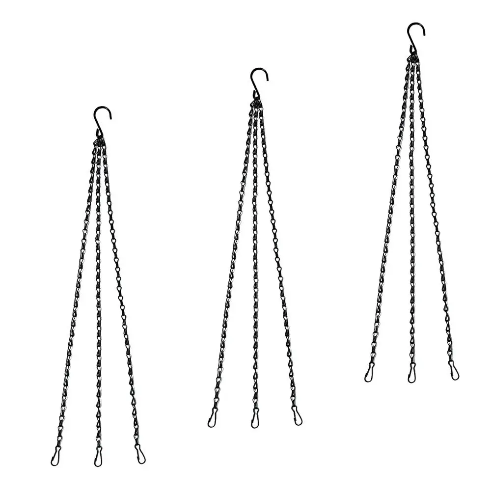 3Pcs Sturdy Iron Flower Basket Hanging Chain High Load Bearing for Bird Feeders Planters Lanterns Flowerpot Chain Plant Pot