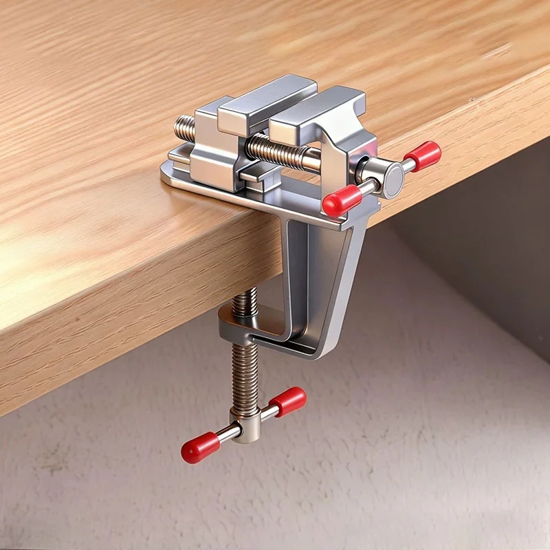 Mini Bench Vise Muliti-Funcational 3.5&quot Aluminum Miniature Small Jewelers Hobby Clamp On Table Flat Pliers Tool Vice