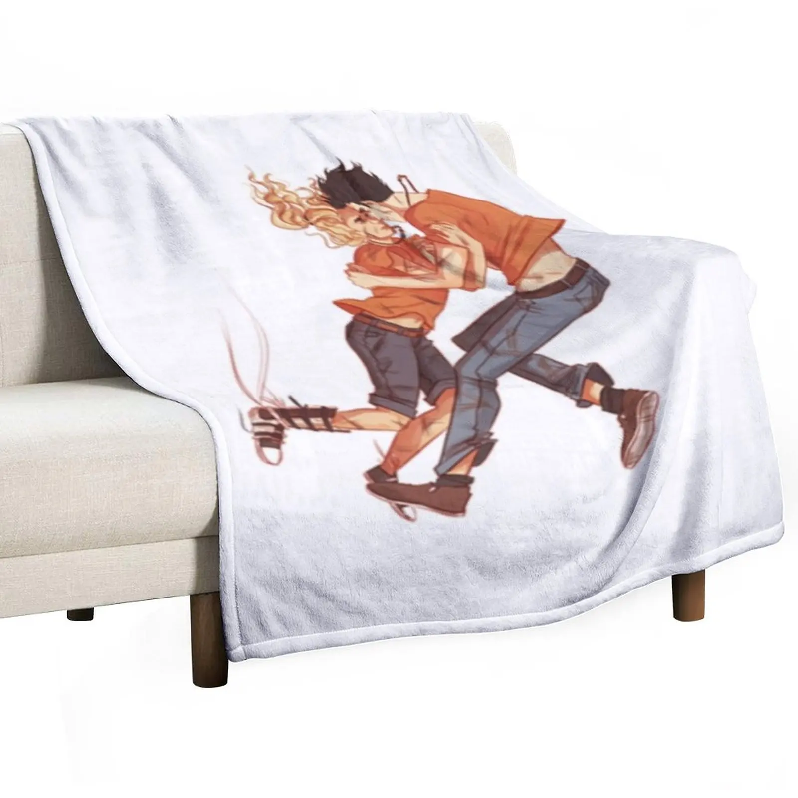 

Percy and Annabeth Throw Blanket Decorative Sofa christmas decoration Luxury Thicken halloween Blankets