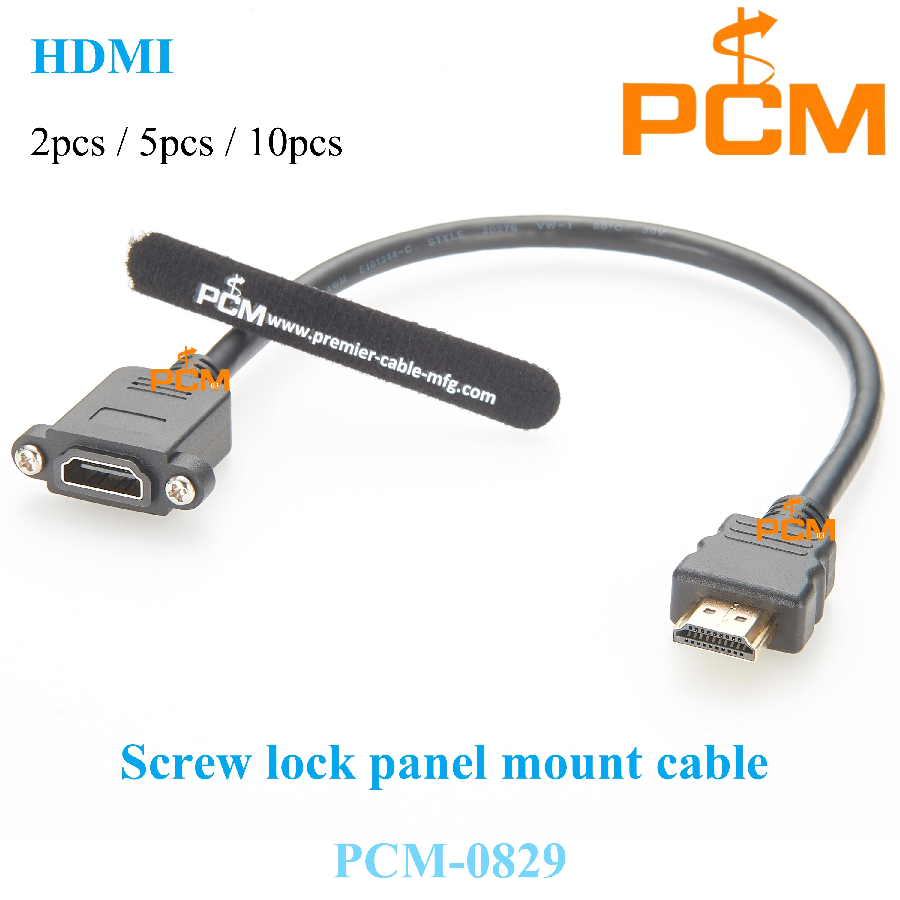 2pcs 0.3m HD port Extension Cable Panel Mount 4K 60Hz HD 2.0 Male to female Extension cord HD male to Female cable HDR ARC CEC
