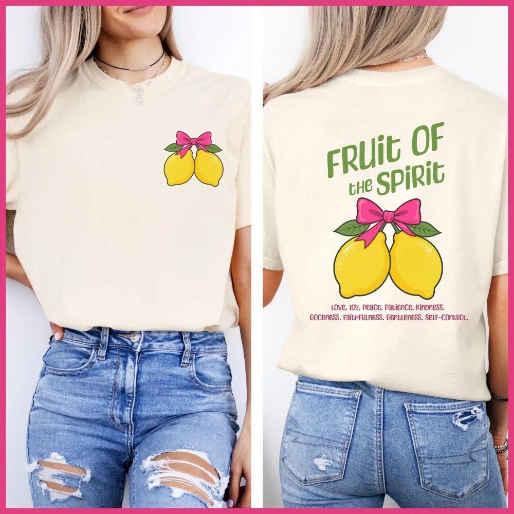 Fruit of The Spirit Women Tshirt Lemons Fruit of The Spirit Tshirt Lemons Into Lemonade Christian Tops