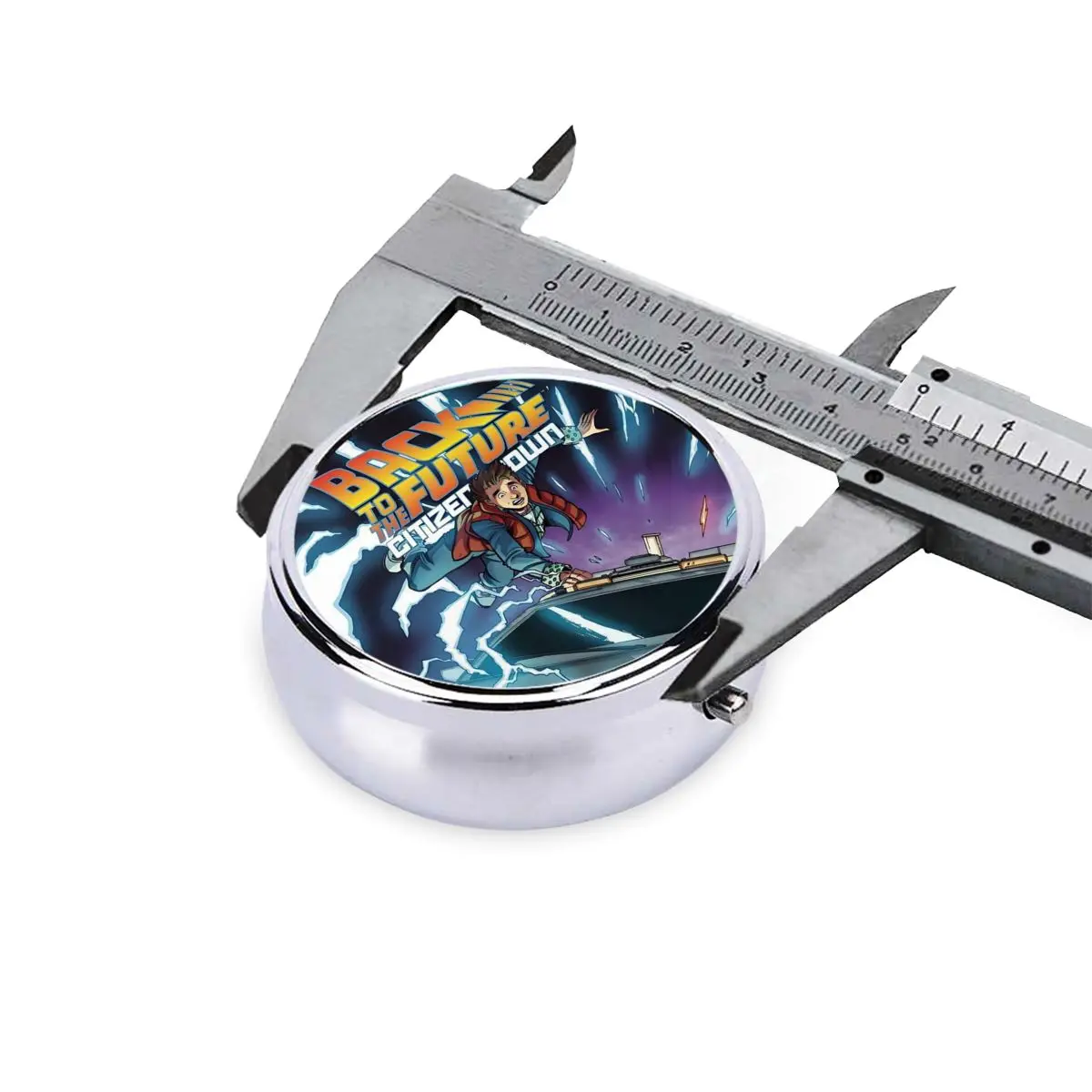 العودة إلى المستقبل صناديق حبوب منع الحمل 3-مقصورة حبوب موزع الخيال العلمي فيلم كوميدي المحمولة حامل دواء حاوية علب التخزين