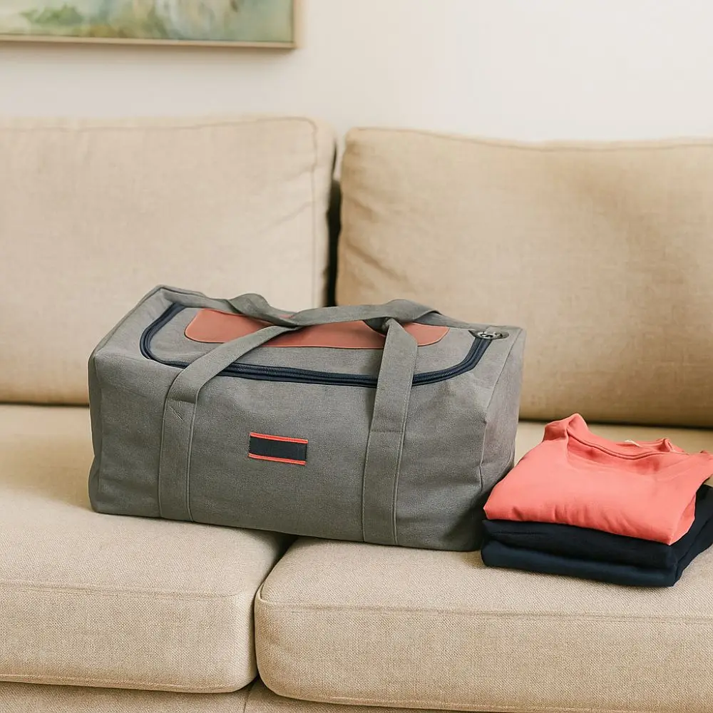 

Multifunctional Canvas Travel Bag Large Capacity Wear-resistant Tote Bag Foldable Weekender Bags Women