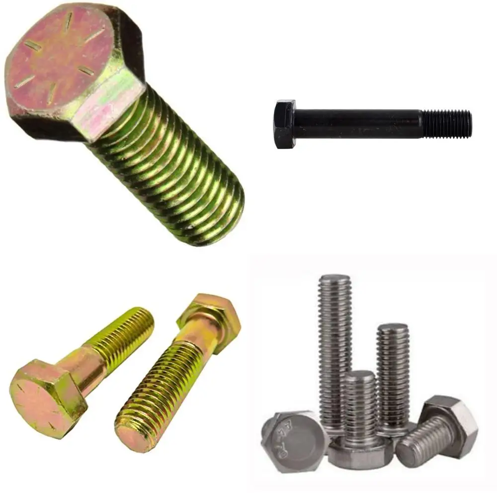 

Grade 8 Zinc Yellow Plated Hex Cap Screws 3/4-10 x 2-1/2 Coarse Thread Fully Threaded 25-Piece Set