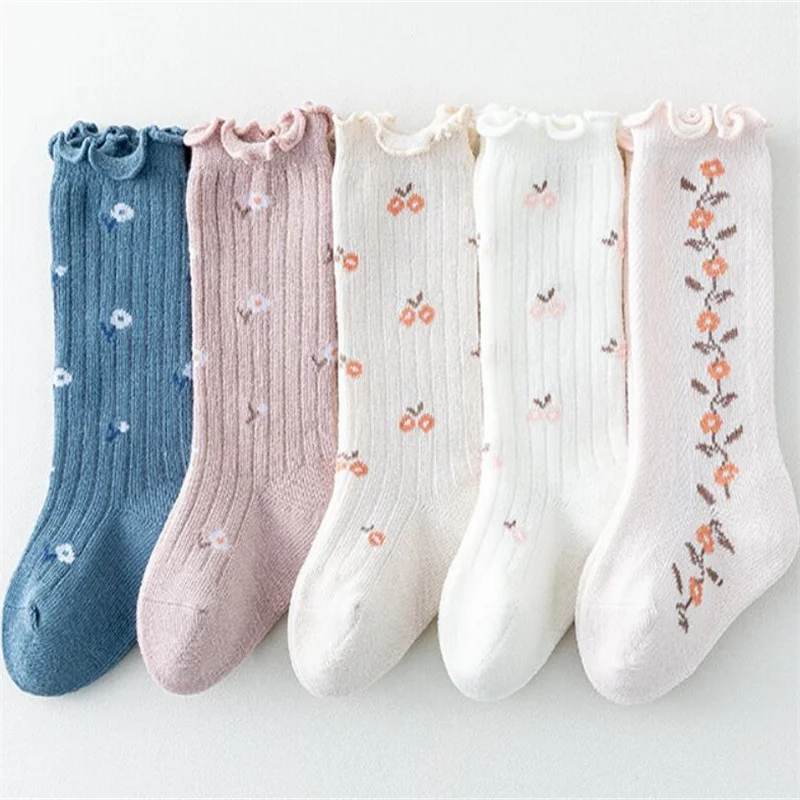 Lawadka Newborn Baby Girls Socks Spring Autumn Fashion Cotton Print Children\'s Socks for Girls Beauty Toddler Sock 12M 24M 3T 5T