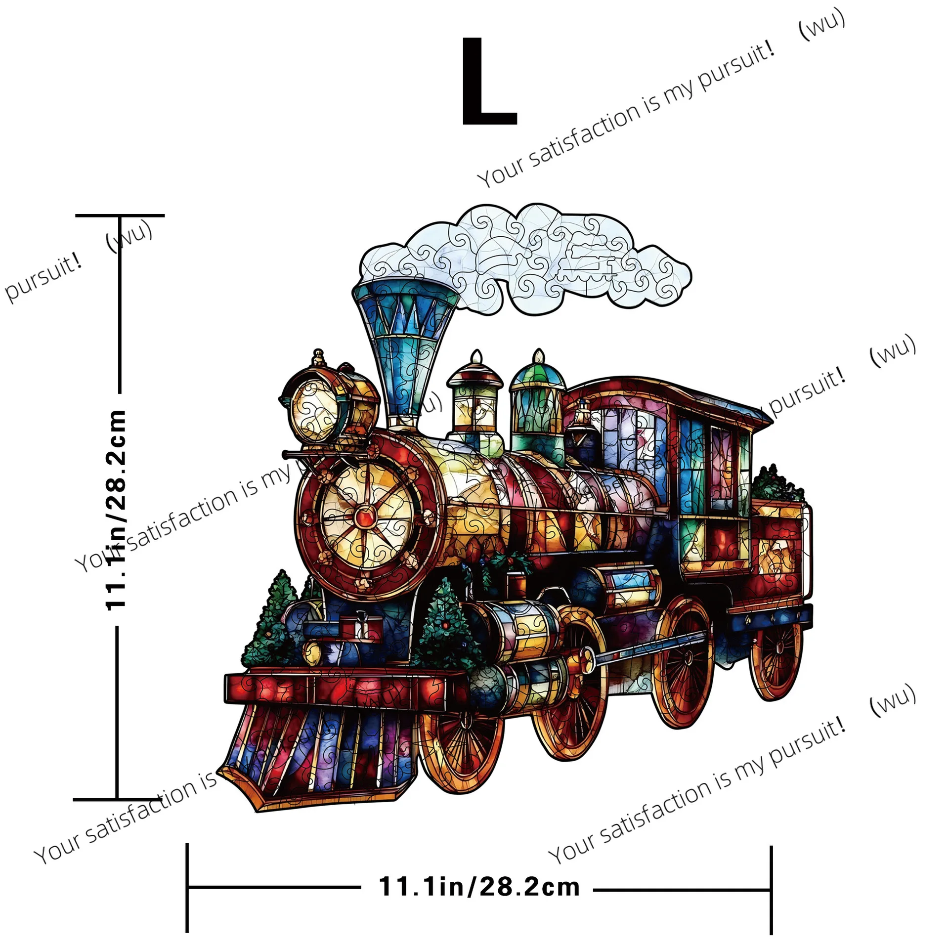 Wooden Christmas Train Puzzle Irregular Alien Puzzle Piggy Bank Gift Unzip Game