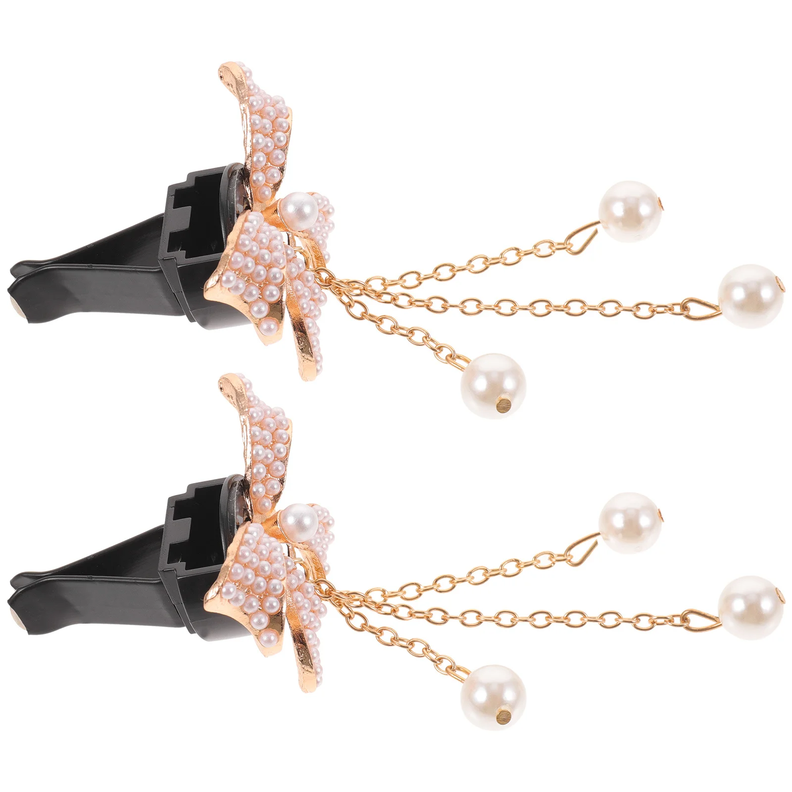 

2pcs Alloy Plastic Rhinestone Car Perfume Clip Air Freshener Vent Ornament Butterflies Shaped Scented Gift Auto Accessory Aroma