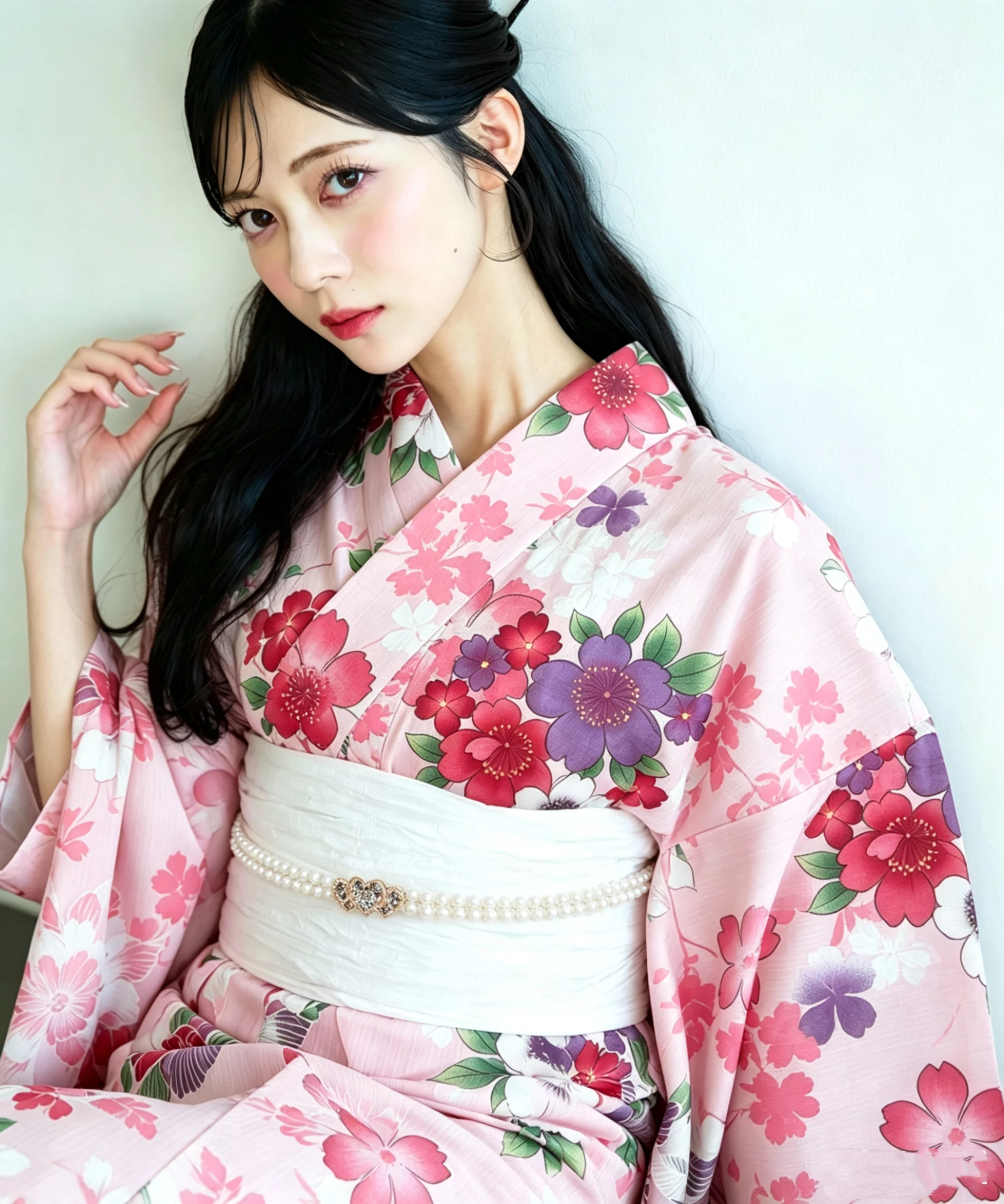 Traditional Cotton Yukata Kimono Dress Women's Summer Fashionable Chinese Ethnic Clothing Stage Performance Female Gown