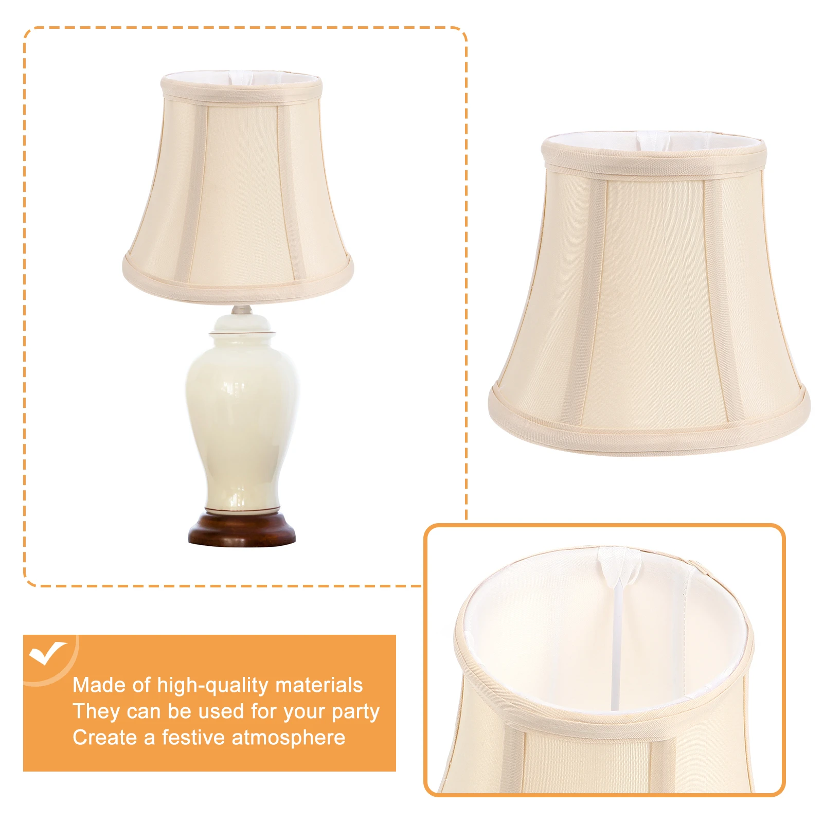 

Canvas Iron Lampshade Simple Style Table Lamp Dust Cover Screen Home Decoration Warm Lighting Fabric Art Chimney Barrel Easy