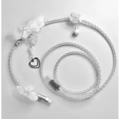 Girl Pink Emit Light Data Keyboard Cable DIY Heavy Craftsmanship Decoration Aviation Plug in Type-C Custom Keyboard Cable Gift