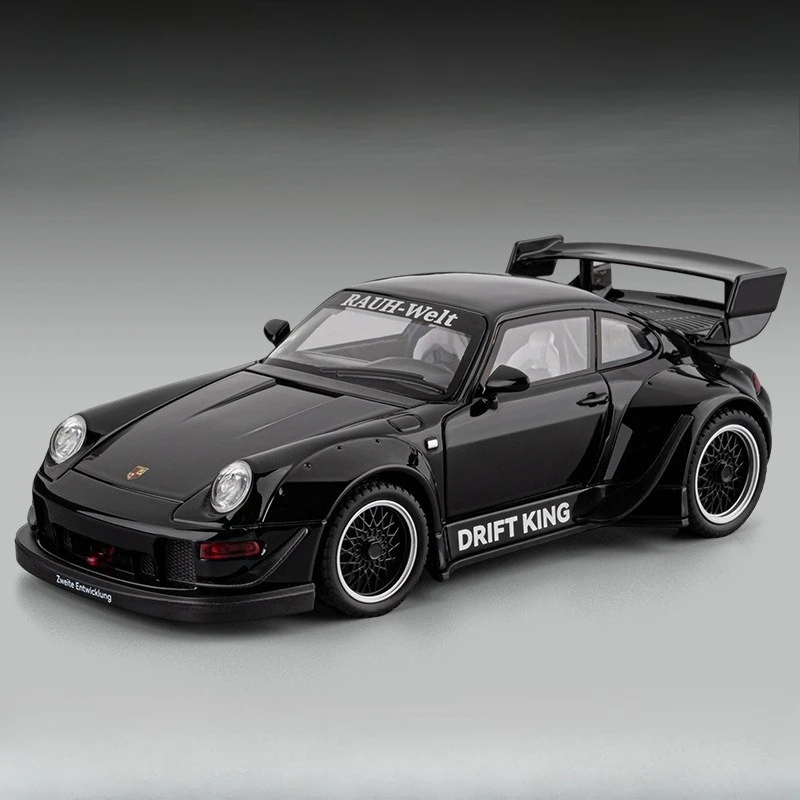 Simulatie 1:22 RWB 993 Legering Sportwagen Model Pull-Back Collectie Speelgoedvoertuig Jongen Verjaardagscadeau Miniatuur Voiture Geluid Licht