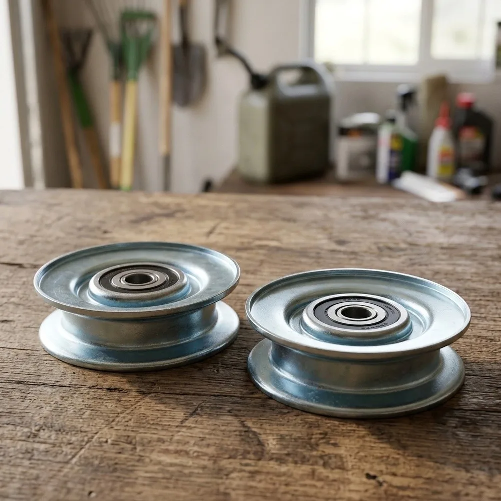 Deck Belt Pulley Tensioning Pulley Replacement High Durability Build Robust Metal Construction Excellent Wear Resistance