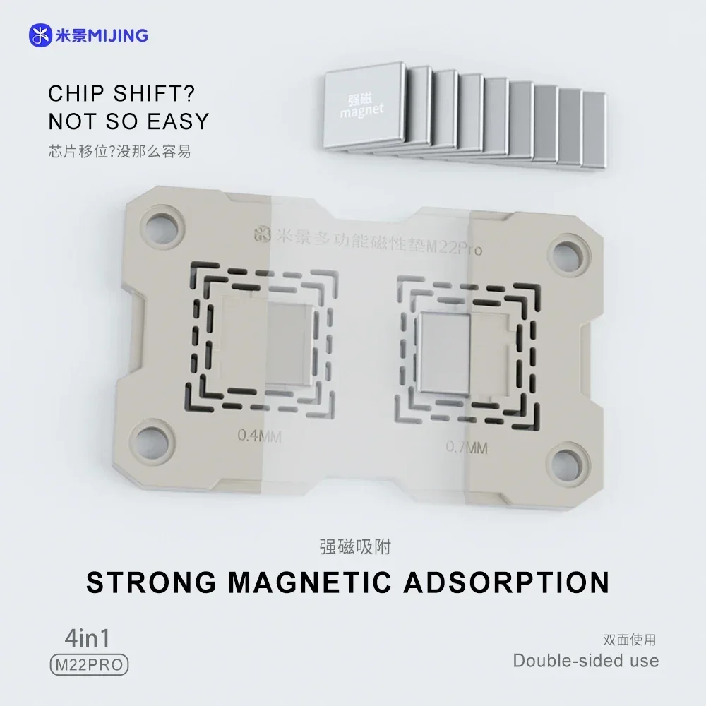 Imagem -04 - Mijing-almofada de Silicone Magnética Resistente ao Calor Multifuncional Chip ic Implant Ferramenta de Estanho para Iphone Repair Welding M22 Pro 4in 1