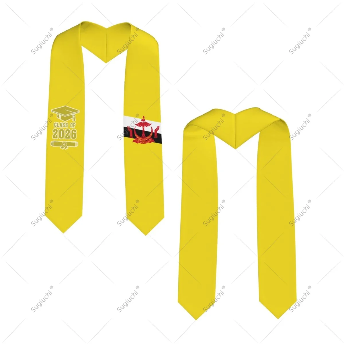 

Brunei Flag Class Of 2026 Graduation Stole Sash Scarf For International Students Proud Ceremony Adult Unisex