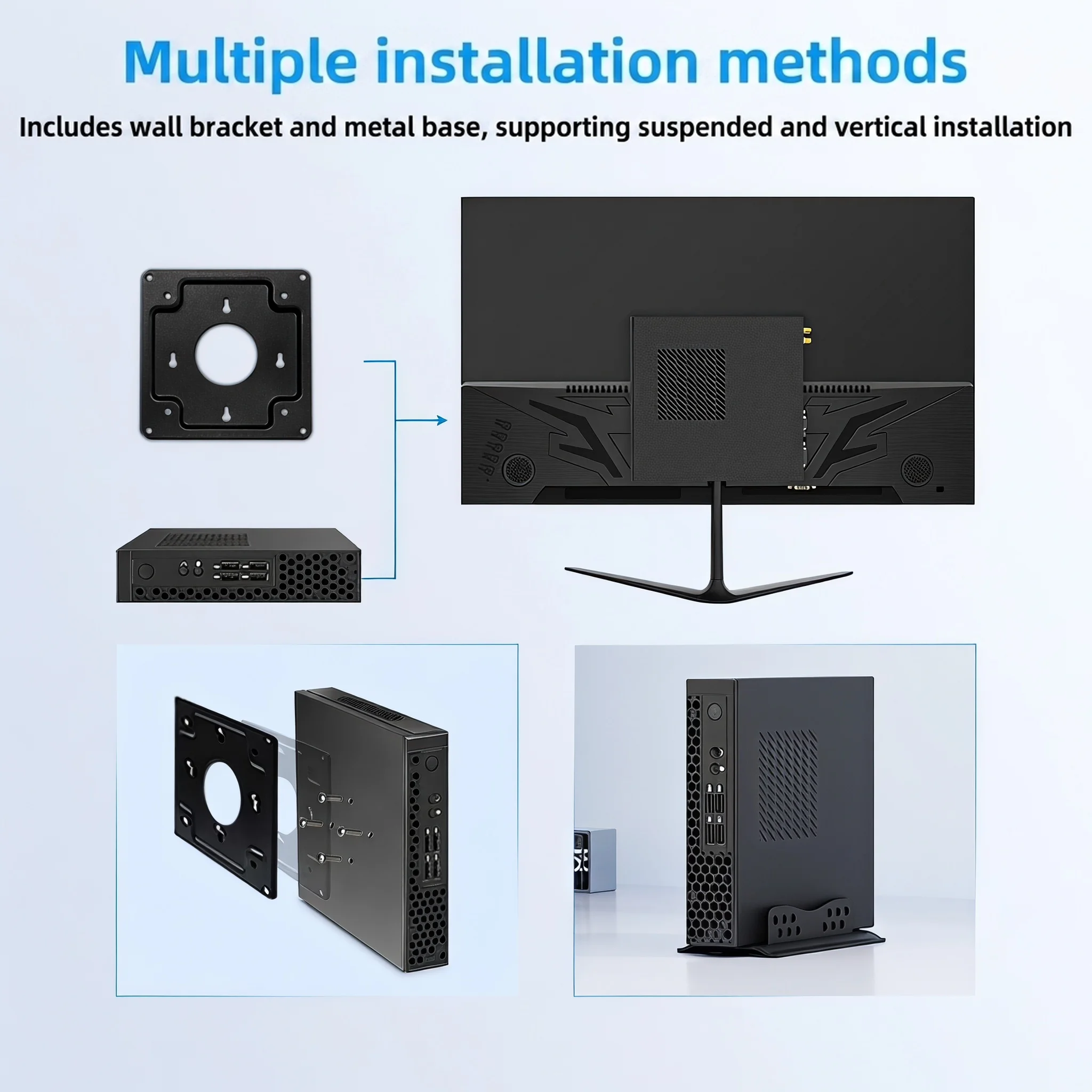 Texhoo MINI PC Intel Core i5‑8305G AMD GPU Radeon RX Vega M GL 4GB HBM2 16G DDR4 2666Mhz 512G SSD Desktop Mini Computers WIFI6