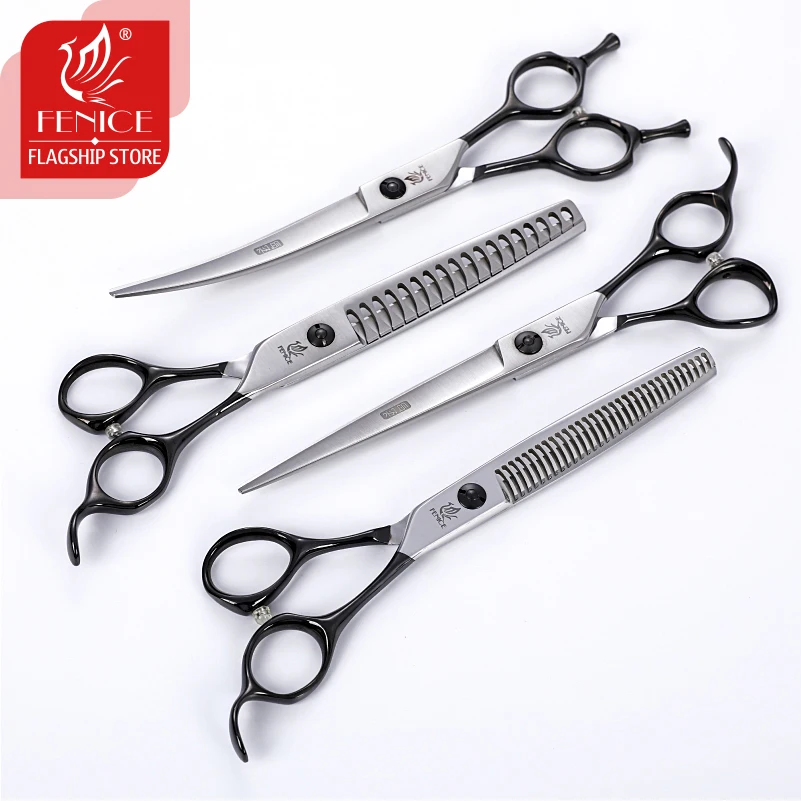 Fenice 6.5/6.75/7.0/7.5 inch Professional Dog Grooming Scissors Cutting Thinning Shears to Cut Dog Hair  for Groomer Tools