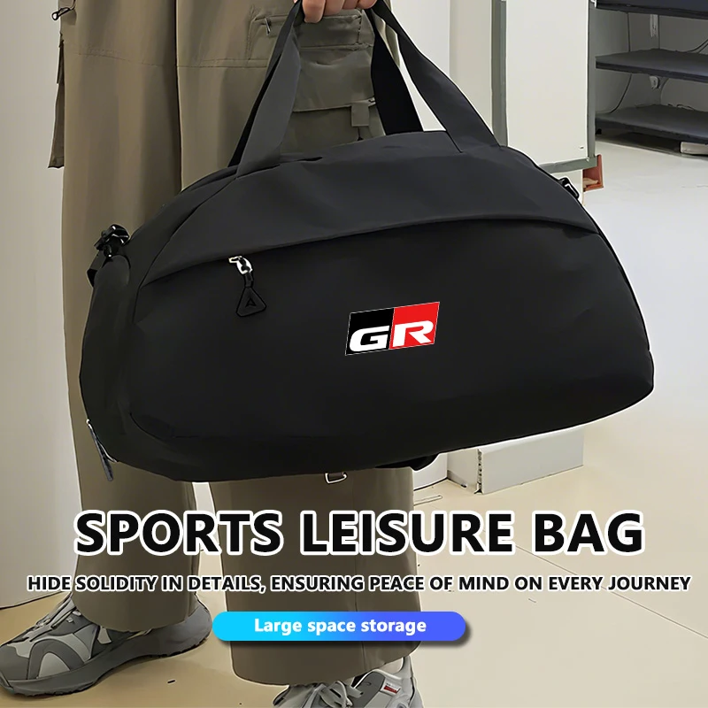 

Car Logo Fitness Organiser Bag Nylon Travel Tote Crossbody Storage Bag For Toyota C-HR CHR Logo 2016 2017 2018 2019 2021 2022