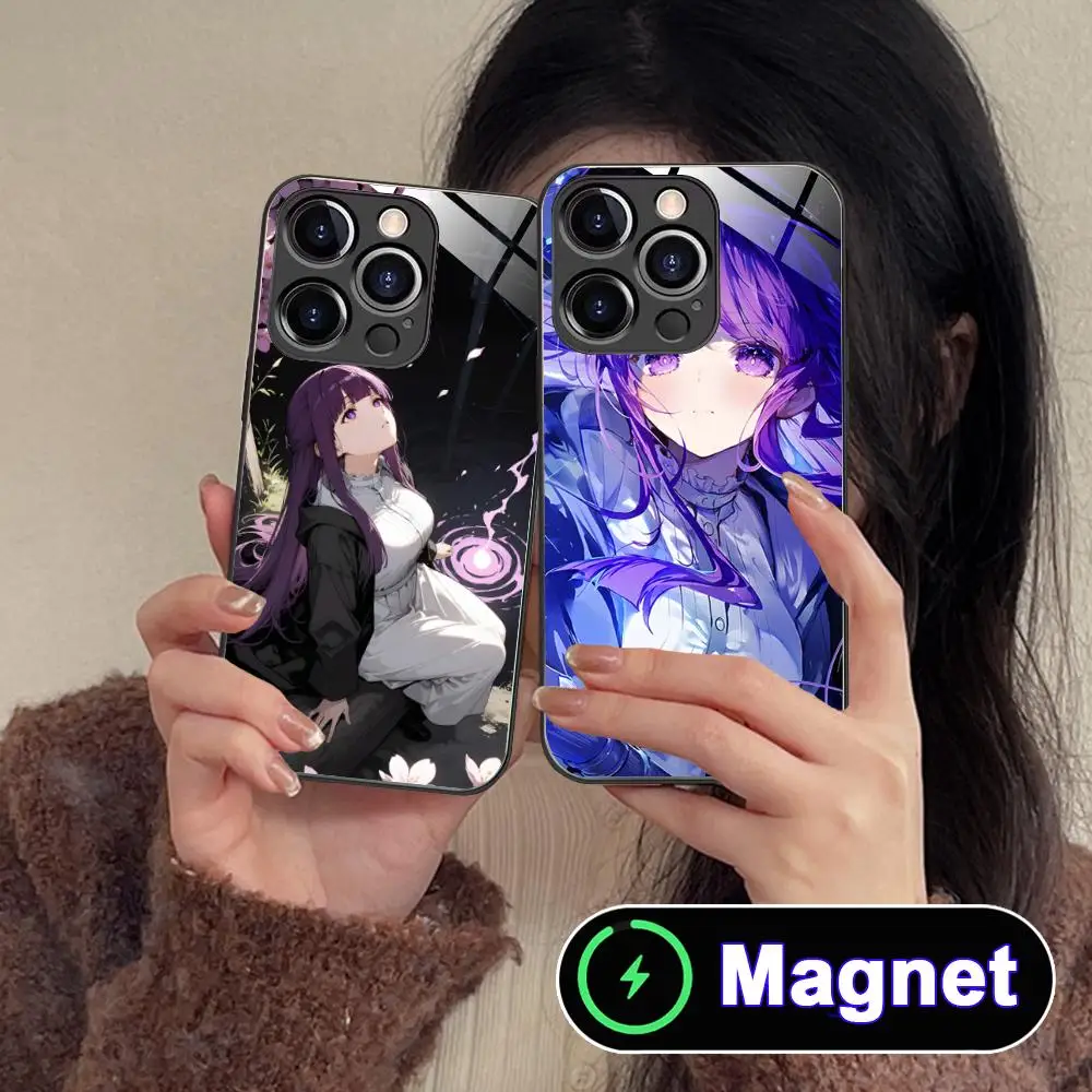

Sousou no Frieren Fern Phone Case for iPhone 17 16 15 14 13 12 11 Air Pro Max Plus Mini Glass Magnet Cover