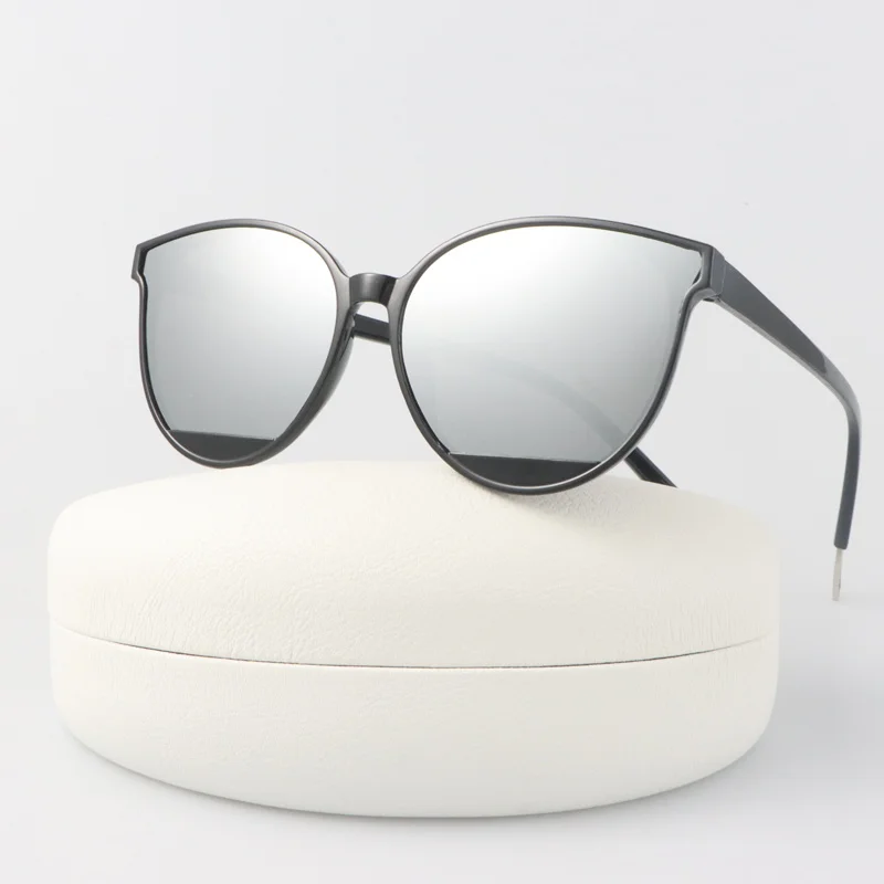 Cat Eye Vintage Sunglasses Woman Brand Designer Round Sun Glasses Female Fashion Jelly color Gradient Mirror Oculos De Sol