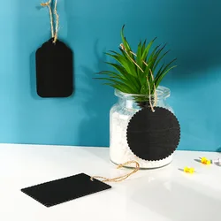 5PCS Double-sided Message DIY Small Blackboard Mini Wooden Lanyard Style Artifact Home Decoration
