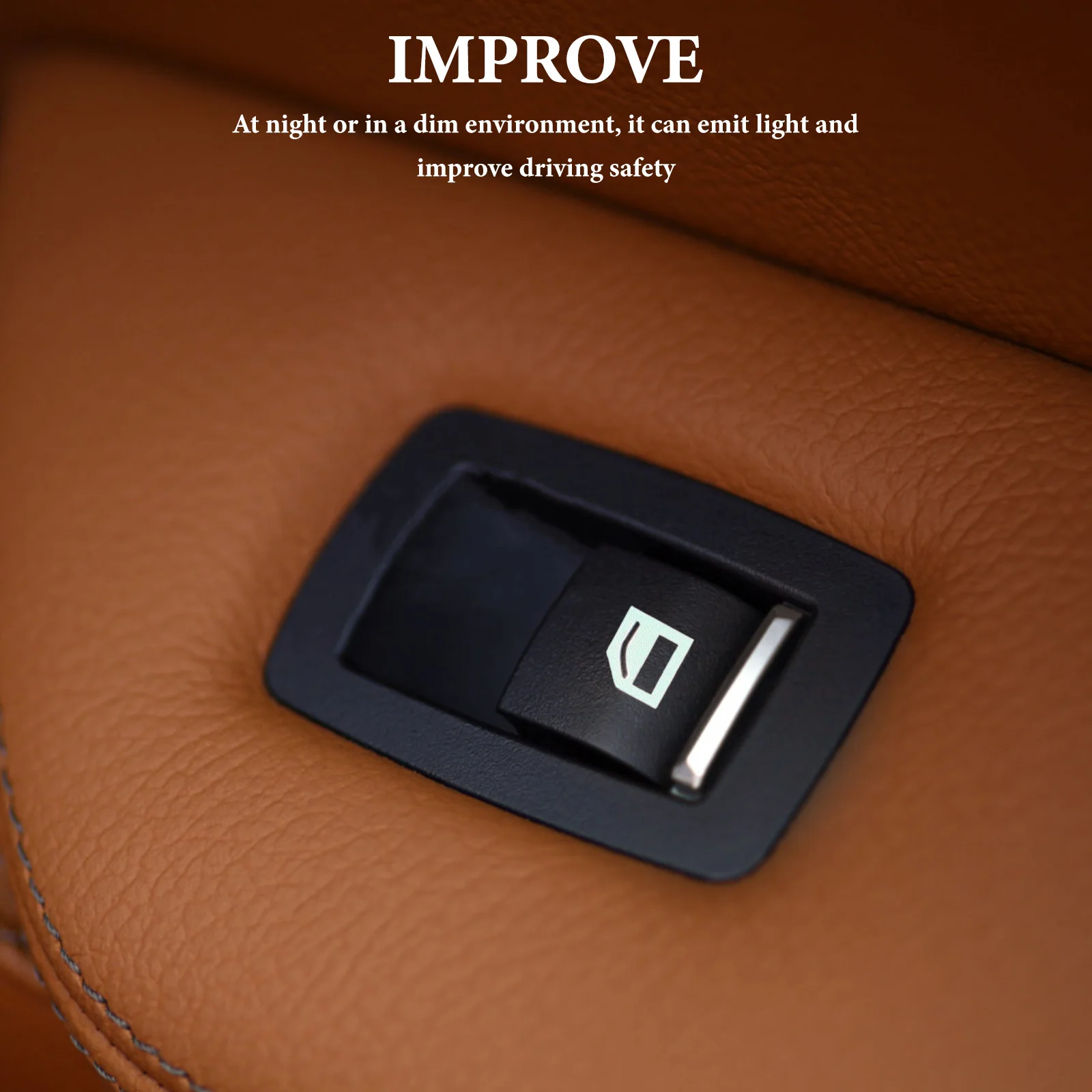 

1Set Waterproof Glowing Car Stickers Night Luminous Interior Button Covers Car Dashboard Window Switch Decorative Decals