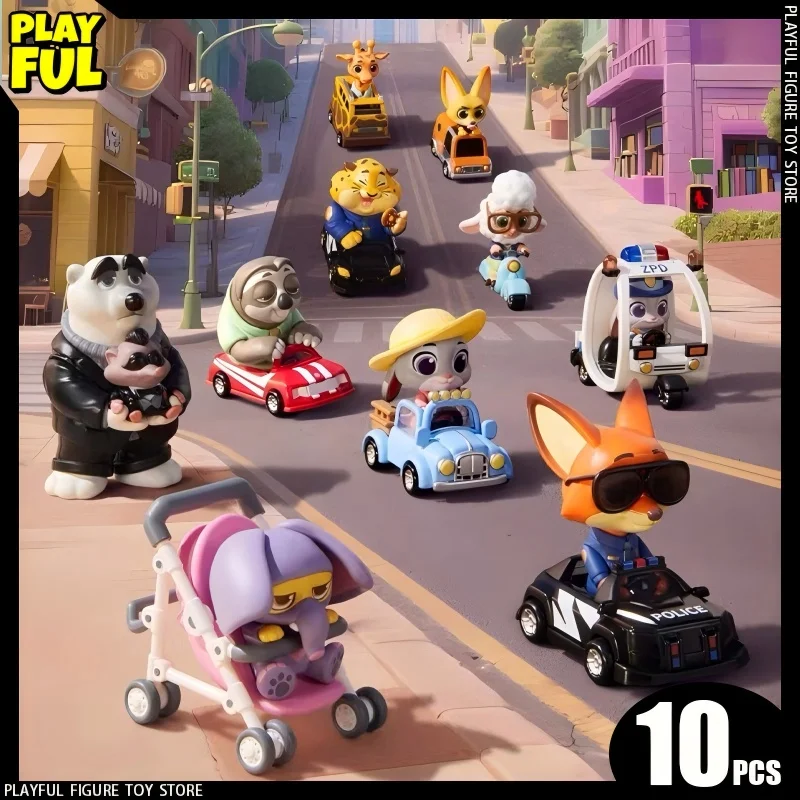 

New In Stock Zootopia 2 Rise Of The Non-Mammalians Anime Figure Judy Hopps Nick Wilde Cute Doll Alloy Car Model Toys Kids Gift