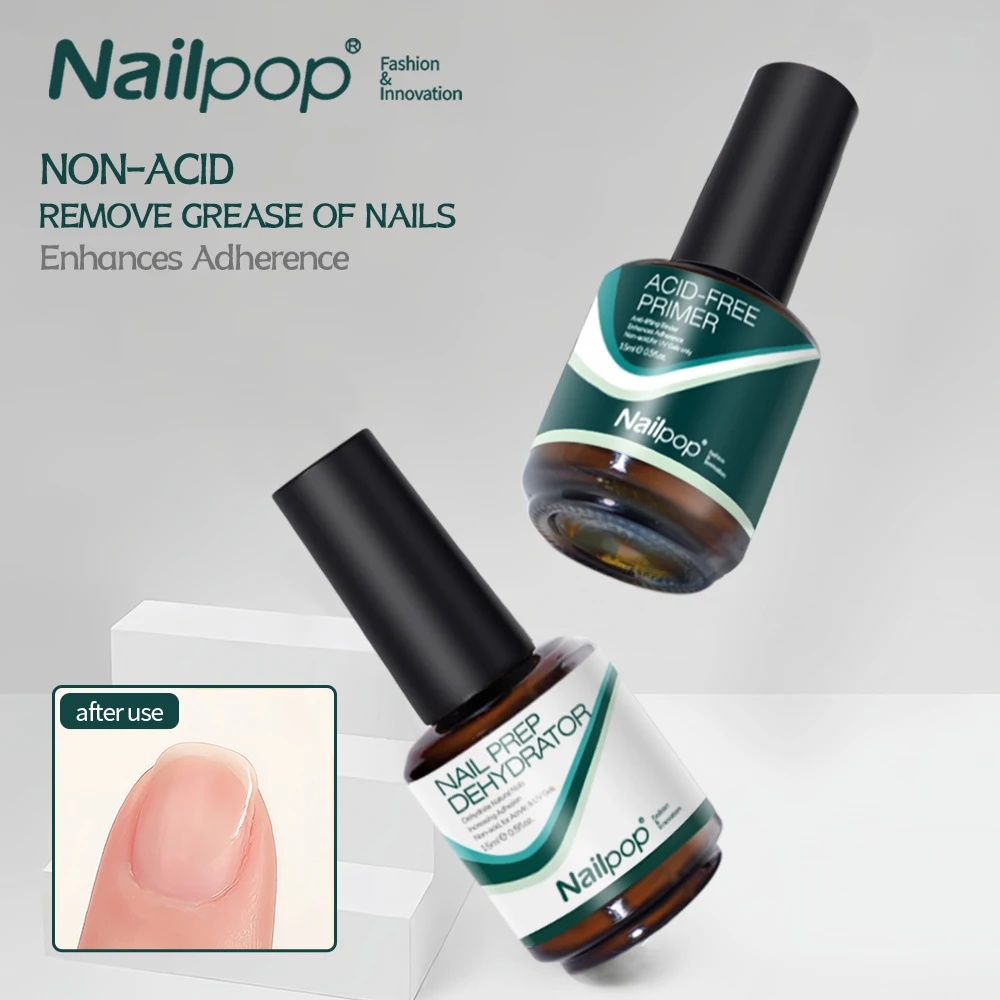 Nagel-Dehydrator und Primer, säurefrei, natürliche Nagelvorbereitung, Dehydrator-Bond-Primer, Politur, weiche Nagelspitzen, Gel-Nagelzubehör, Salon, 1/2 Stück