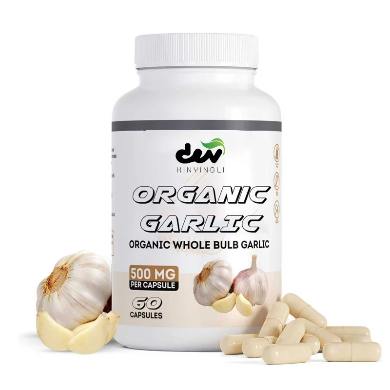 

Капсулы с чесноком | 500 мг в капсуле, без наполнителя | 100% натуральный, без ГМО, 60 капсул