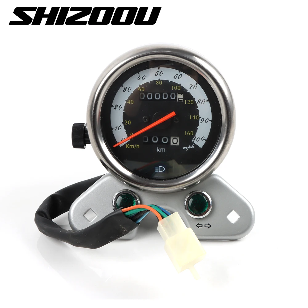 For Suzuki gn 125 Cafe Racer HONDA CG 125 parts Universal Motorcycle Dual Speedometer Odometer Cluster Gauges