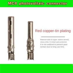 20PCS MC4 photovoltaic connector inner core male and female plug terminals positive and negative copper tinned metal parts