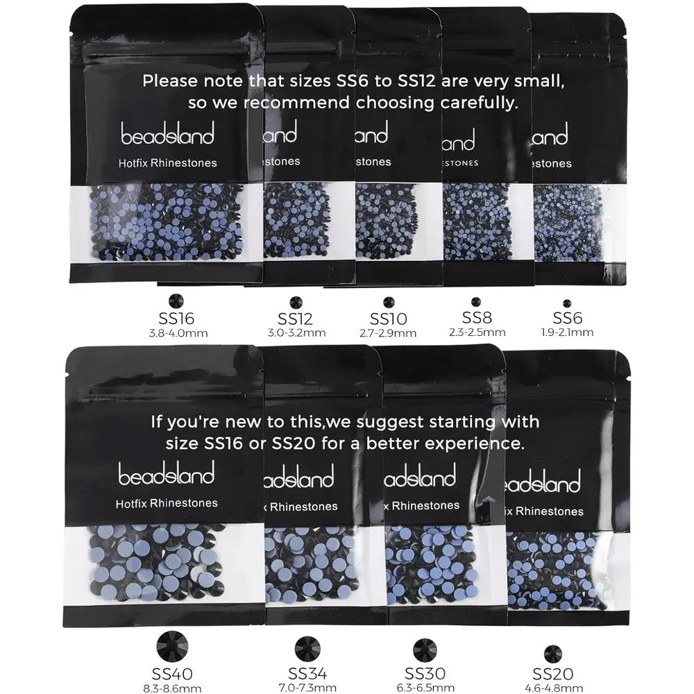 Hotix Rhinestones, 2880pcs Kristal Rhinestones untuk Dekorasi Pakaian DIY, Kristal, SS10, 2.7-2.9mm