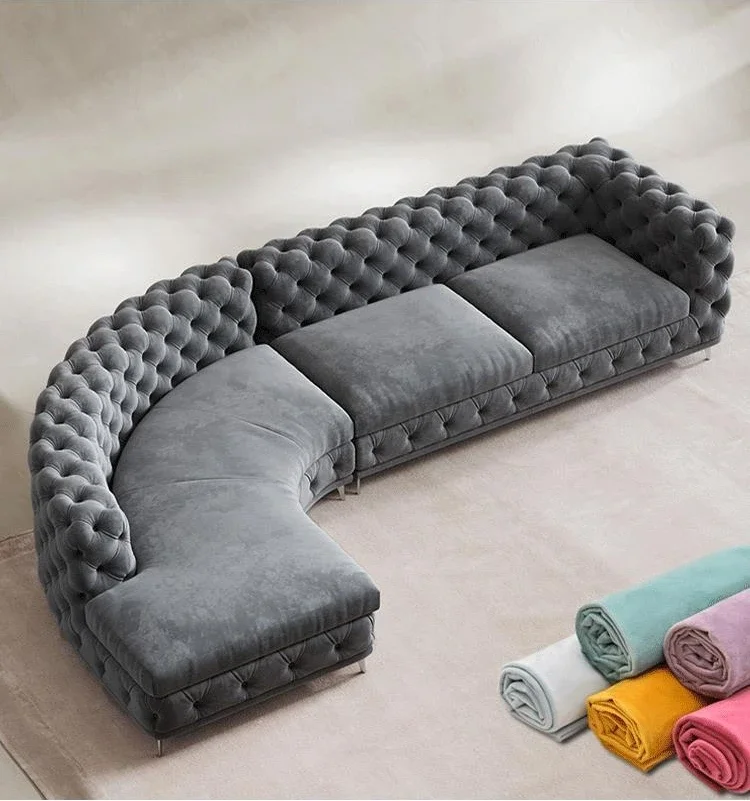 

For Modern Velvet Sofa Set Living Room Furniture Stainless Steel Leg Modular Sofa Sectional Sofa Couch for Home Furniture