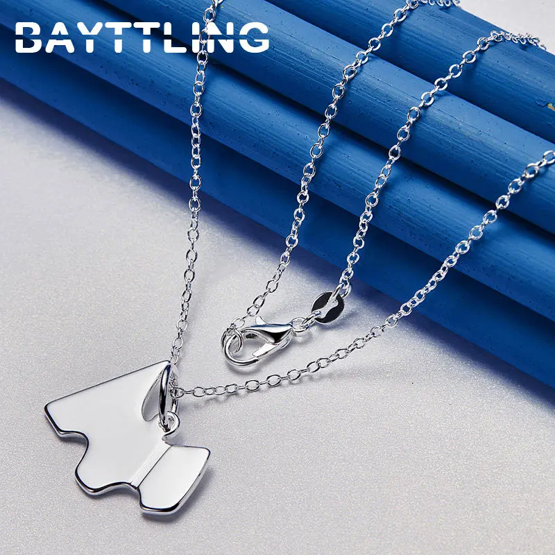 

Luxury 925 Sterling Silver 16-30 Inches Smooth Dog Necklace For Women Men Charm Wedding Temperament Jewelry Gifts Party