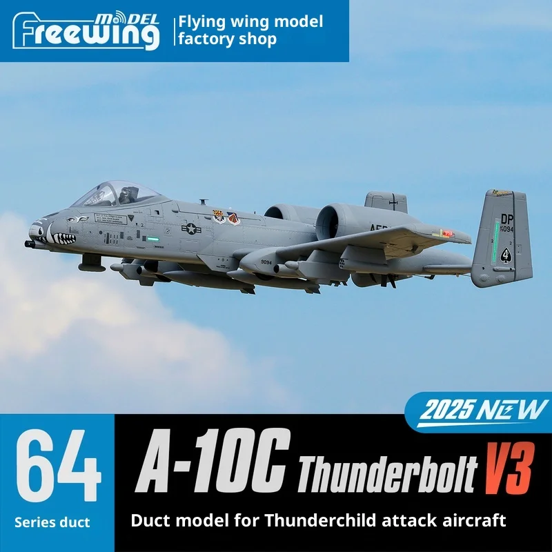 新しい Freewing ダブル 64mm A-10 V3 「ライトニング II」攻撃機 インレットチャンネルモデル 飛行機 RC 固定翼おもちゃ ホビー愛好家向け