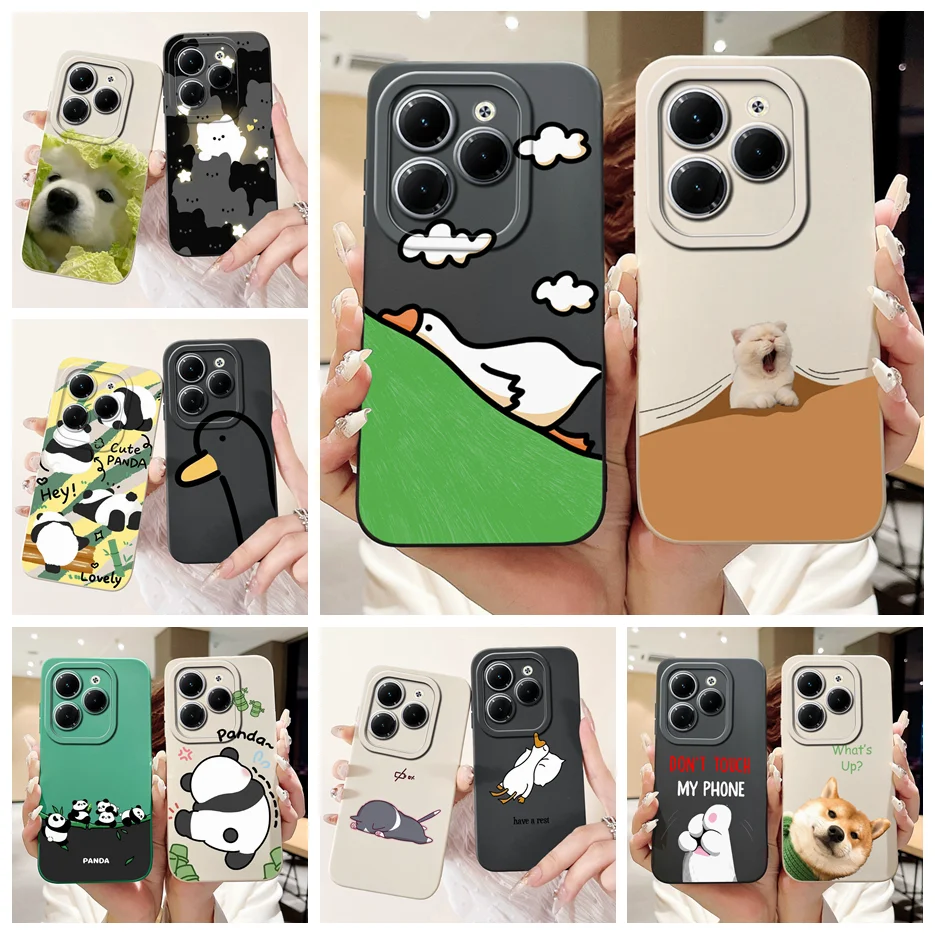 For Tecno Spark 20 Pro Case KJ6 Cute Animals Cartoon Cover Soft TPU Phone Case For Tecno Spark 20C Spark20 Pro Plus Fundas Coque