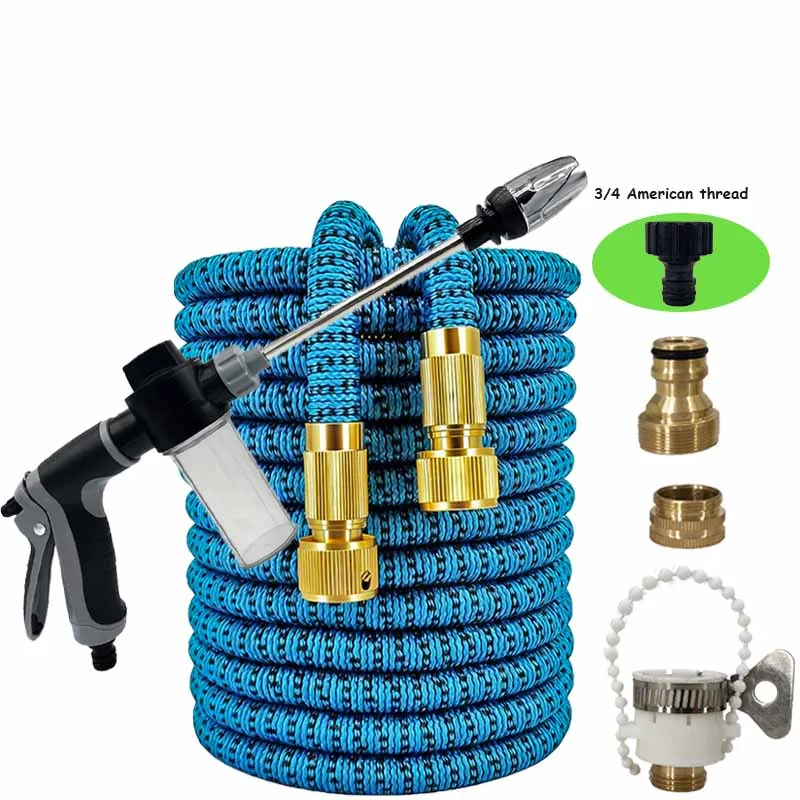 

Essential High-Pressure Expandable Magic Hose (25FT-100FT) Is Perfect For Car Washing, Garden Watering, And Home Cleaning