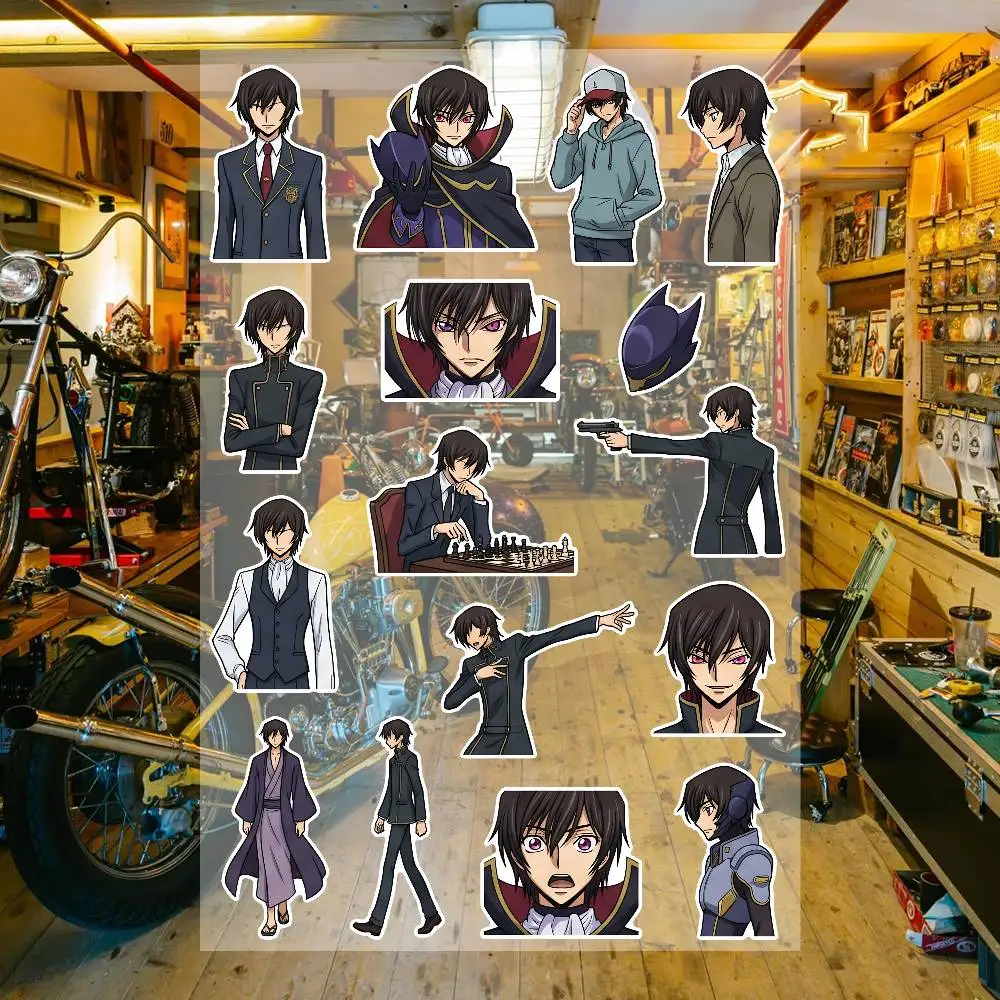 Anime C-Code Geass Lelouch Aesthetic Graffiti Stickers Waterproof PVC Decals for Car Motorcycle Skateboard Helmet Notebook