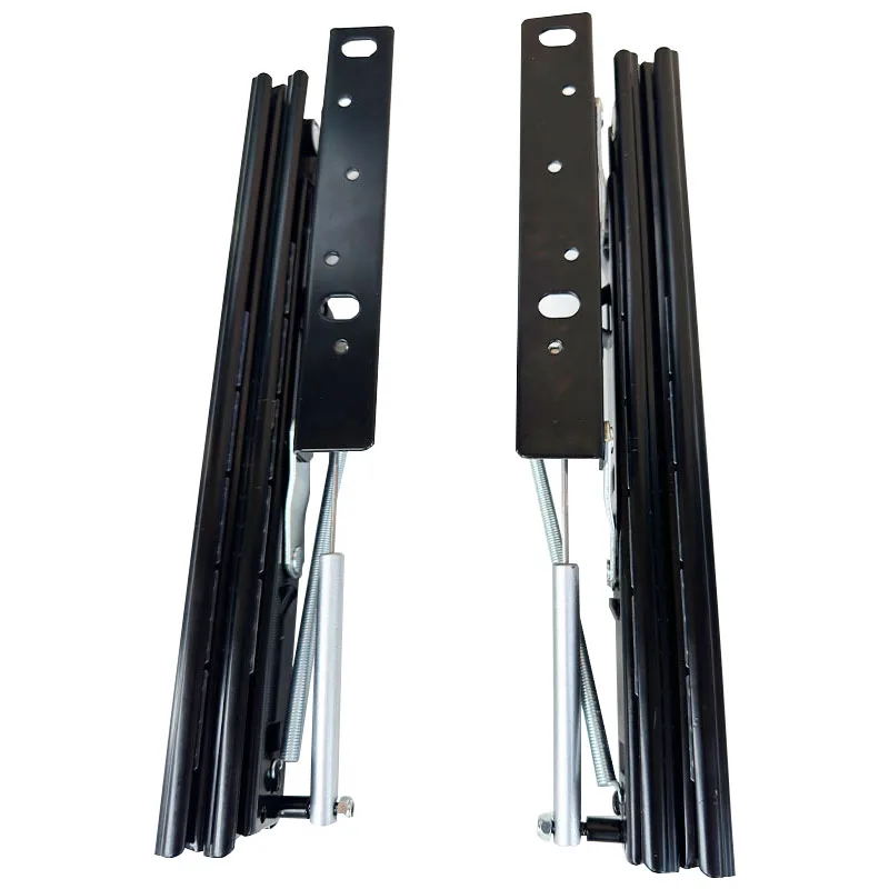 Modern DIY Extendable Dining Table Kit Ball Bearing Spring Extension Lift Space-Saving Rail Bracket for Living Room Apartment