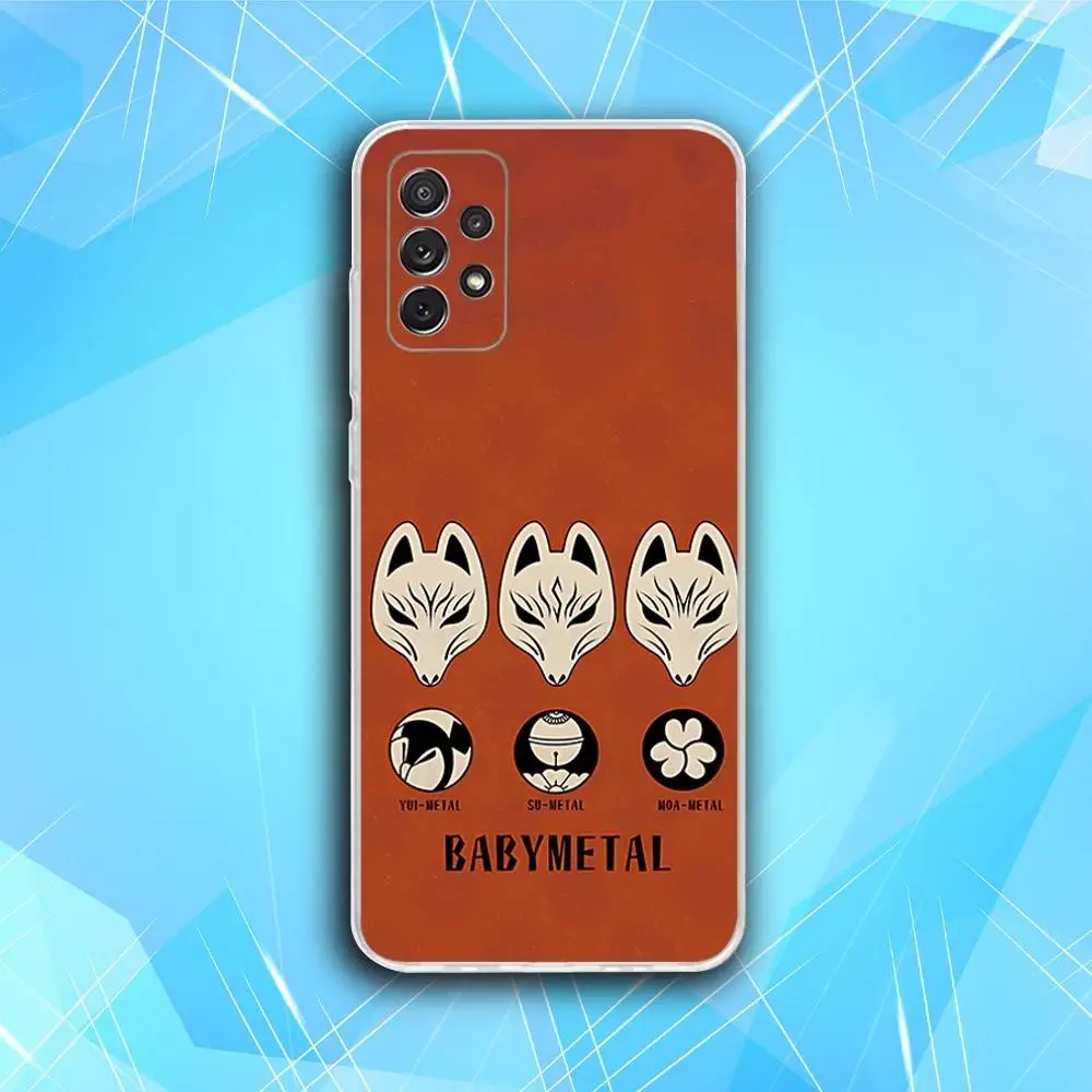 Rock Band B-Babymetal Phone Case For Samsung S30,23,21,22,20, FE lite,S10,9,8,7 PIus Note20ultra Soft Transparent