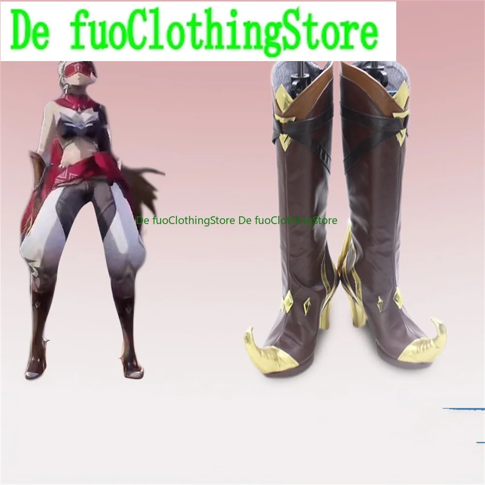 DefuoGenshin Impact Eremite Sumeru Cosplay Shoes Boots Game Anime Carnival Party Halloween Chritmas  Shoes Store